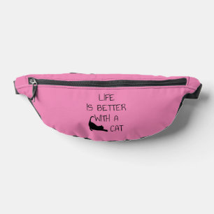 Het Leven Is Beter Met Een Kat - Kat Liefhebbers Heuptasje