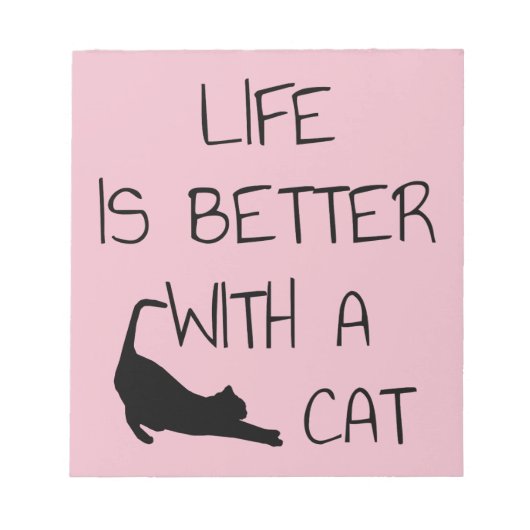Het Leven Is Beter Met Een Kat - Kat Liefhebbers Notitieblok (Voorkant)