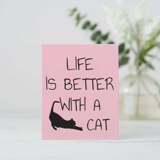 Het leven is beter met een kat - kattendeksel (Staand voorkant)