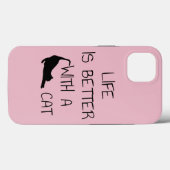 Het leven is beter met een kat - kattendeksel Case-Mate iPhone case (Achterkant (horizontaal))