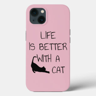 Het leven is beter met een kat - kattendeksel Case-Mate iPhone case