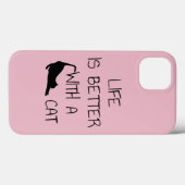 Het leven is beter met een kat - kattendeksel Case-Mate iPhone case (Achterkant (horizontaal))