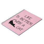 Het leven is beter met een kat - kattendeksel notitieboek (Linkerzijde)