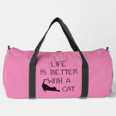 Het leven is beter met een kat - kattendeksel plunjezak (Voorkant)