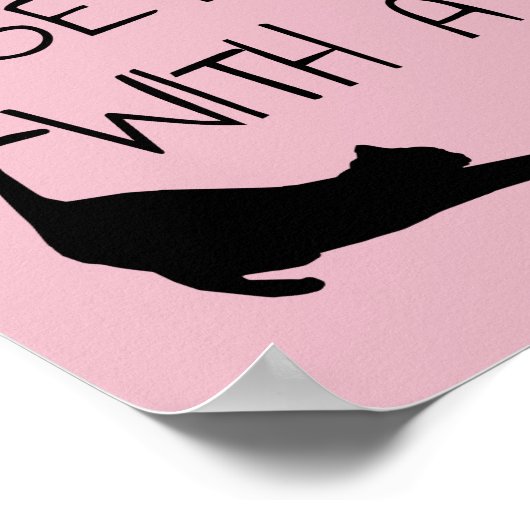 Het leven is beter met een kat - kattendeksel poster (Hoek)