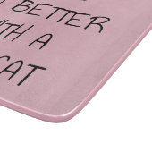 Het leven is beter met een kat - kattendeksel snijplank (Hoek)