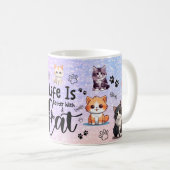 het leven is beter met een kat koffiemok (Voorkant rechts)