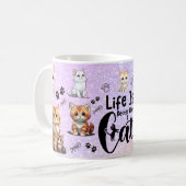 het leven is beter met een kat koffiemok (Voorkant links)