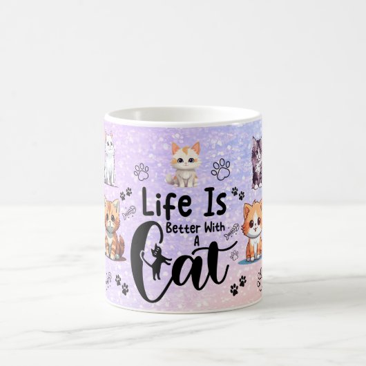 het leven is beter met een kat koffiemok (Center)