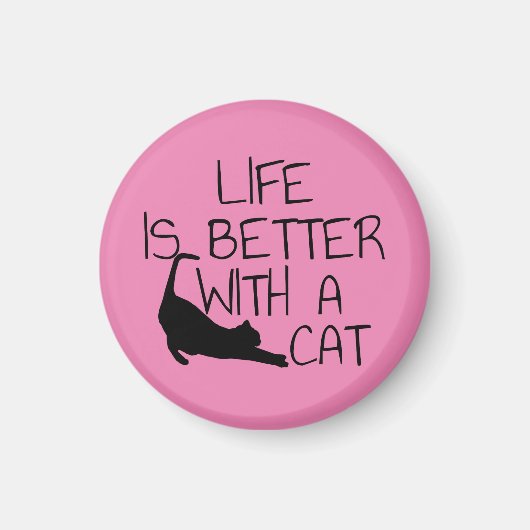 Het Leven Is Beter Met Een Kat  Magneet (Voorkant)