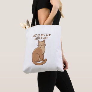 Het Leven Is Beter Met Een Kat – Mooie Ontwerp Voo Tote Bag