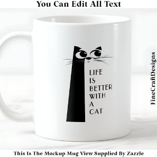 Het leven is beter met een kat of katten 055 Moder Koffiemok