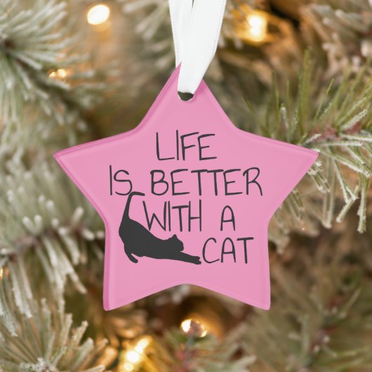 Het leven is beter met een kat ornament (Boom)