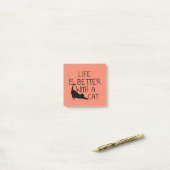 Het leven is beter met een kat post-it® notes (Op bureau)