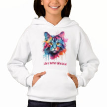 Het leven is beter met een kat. Schattigee kleurri