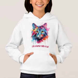 Het leven is beter met een kat. Schattigee kleurri