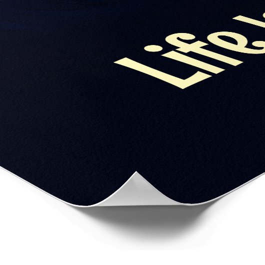 Het leven is beter met een kat. Schattigee kleurri Poster (Hoek)