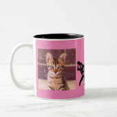 Het leven is beter met een kat tweekleurige koffiemok (Links)