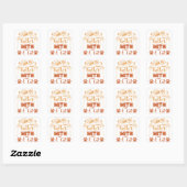Het leven is beter met een kat vierkante sticker (Vel)