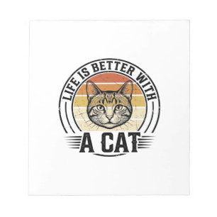 Het Leven Is Beter Met Een Kat Vintage Kat Shirt O Notitieblok