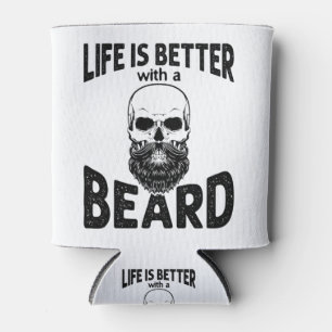 Het leven is beter met een keel met baard blikjeskoeler