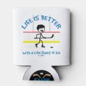 Het leven is beter met een koude ijskap blikjeskoeler (Achterkant)