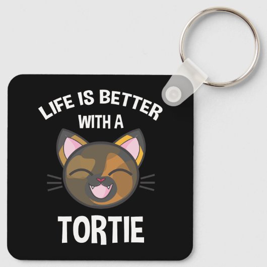 Het leven is beter met een kwelling sleutelhanger (Achterkant)