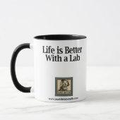 "Het leven is beter met een lab" Mok (Links)