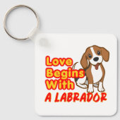 Het Leven Is Beter Met Een Labrador Grappige Sleut Sleutelhanger (Voorkant)