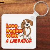 Het Leven Is Beter Met Een Labrador Grappige Sleut Sleutelhanger (Achterkant)