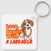 Het Leven Is Beter Met Een Labrador Grappige Sleut Sleutelhanger (Achterkant)