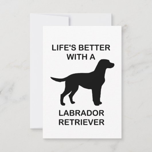 Het leven is beter met een labrador retriever bedankkaart (Voorkant)