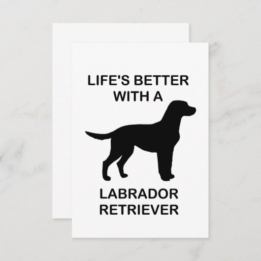 Het leven is beter met een labrador retriever bedankkaart (Voorkant / Achterkant)