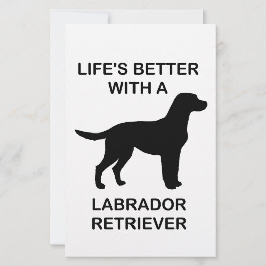 Het leven is beter met een labrador retriever briefpapier (Voorkant)