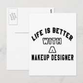 Het leven is beter met een machineontwerper briefkaart (Voorkant / Achterkant)