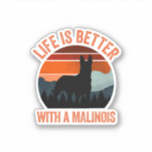 Het leven is beter met een malinoïdRetro Sticker (Voorkant)