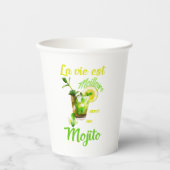 Het leven is beter met een mojito papieren bekers (Voorkant)