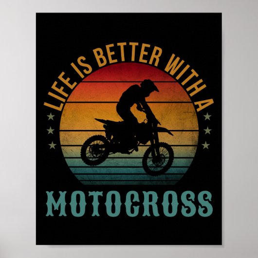 HET LEVEN IS BETER MET EEN MOTOCROSS POSTER (Voorkant)