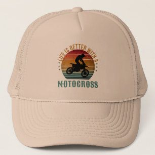 HET LEVEN IS BETER MET EEN MOTOCROSS TRUCKER HAT PET