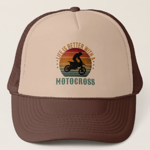 HET LEVEN IS BETER MET EEN MOTOCROSS TRUCKERHOED TRUCKER PET