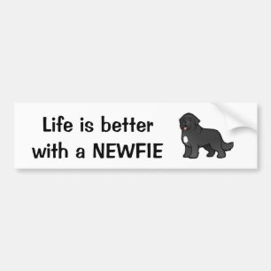 Het leven is beter met een Newfie Newfoundland Dog Bumpersticker