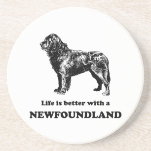 Het leven is beter met een Newfoundland Zandsteen Onderzetter