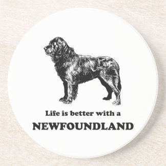 Het leven is beter met een Newfoundland Zandsteen Onderzetter