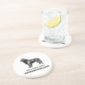 Het leven is beter met een Newfoundland Zandsteen Onderzetter (Zijkant)