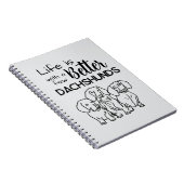 Het leven is beter met een paar teckels doodle notitieboek (Rechterzijde)