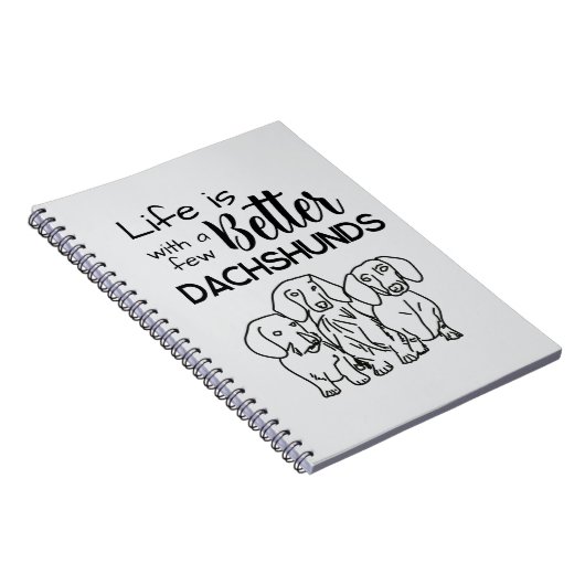 Het leven is beter met een paar teckels doodle notitieboek (Rechterzijde)