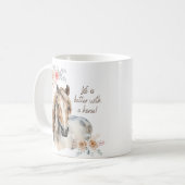 Het leven is beter met een paardkoffie Mok (Voorkant links)