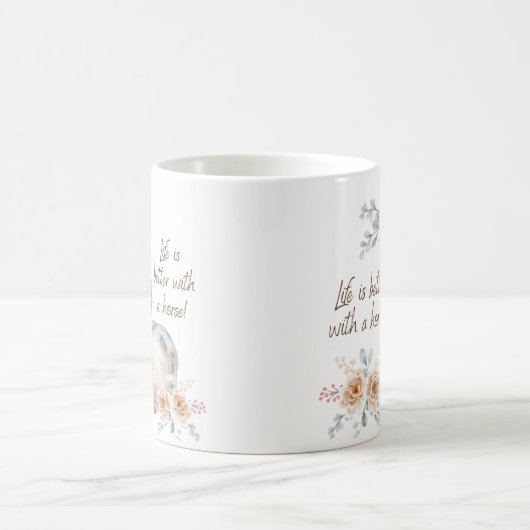 Het leven is beter met een paardkoffie Mok (Center)