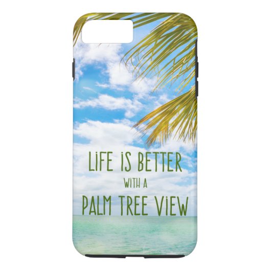 Het leven is beter met een Palm Tree-Uitzicht iPho Case-Mate iPhone Case (Achterkant)