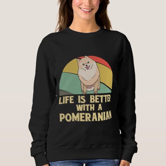 Het leven is beter met een pommerse pom trui (Voorkant)